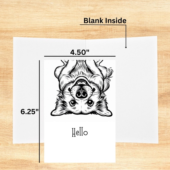 Whimsical Golden Retriever Notecards with Peel and Stick Envelopes - Picture 7 of 9